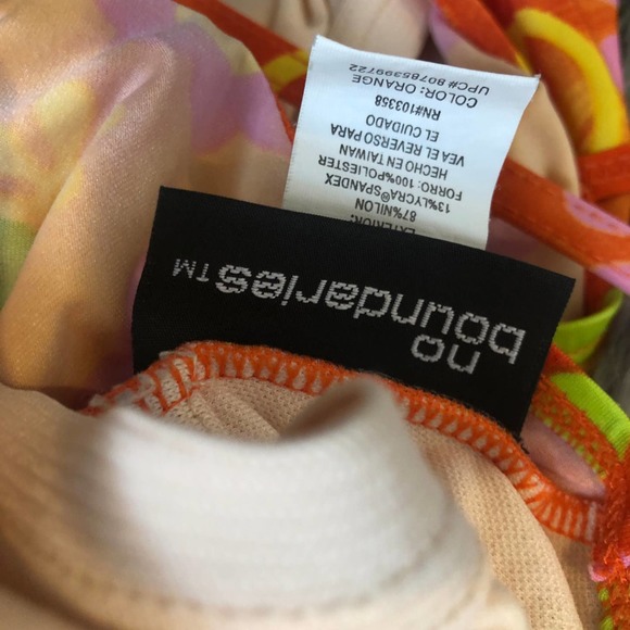 vintage groovy retro no boundaries peace love tankini top size large - Picture 4 of 4